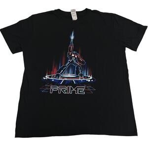 Transformers Optimus Prime T-Shirt Retro Tron Mashup Size Large Robot‎ Anime Tee